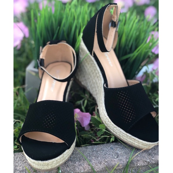 Espadrilles Wedges Platform Sandals - Picture 2 of 8